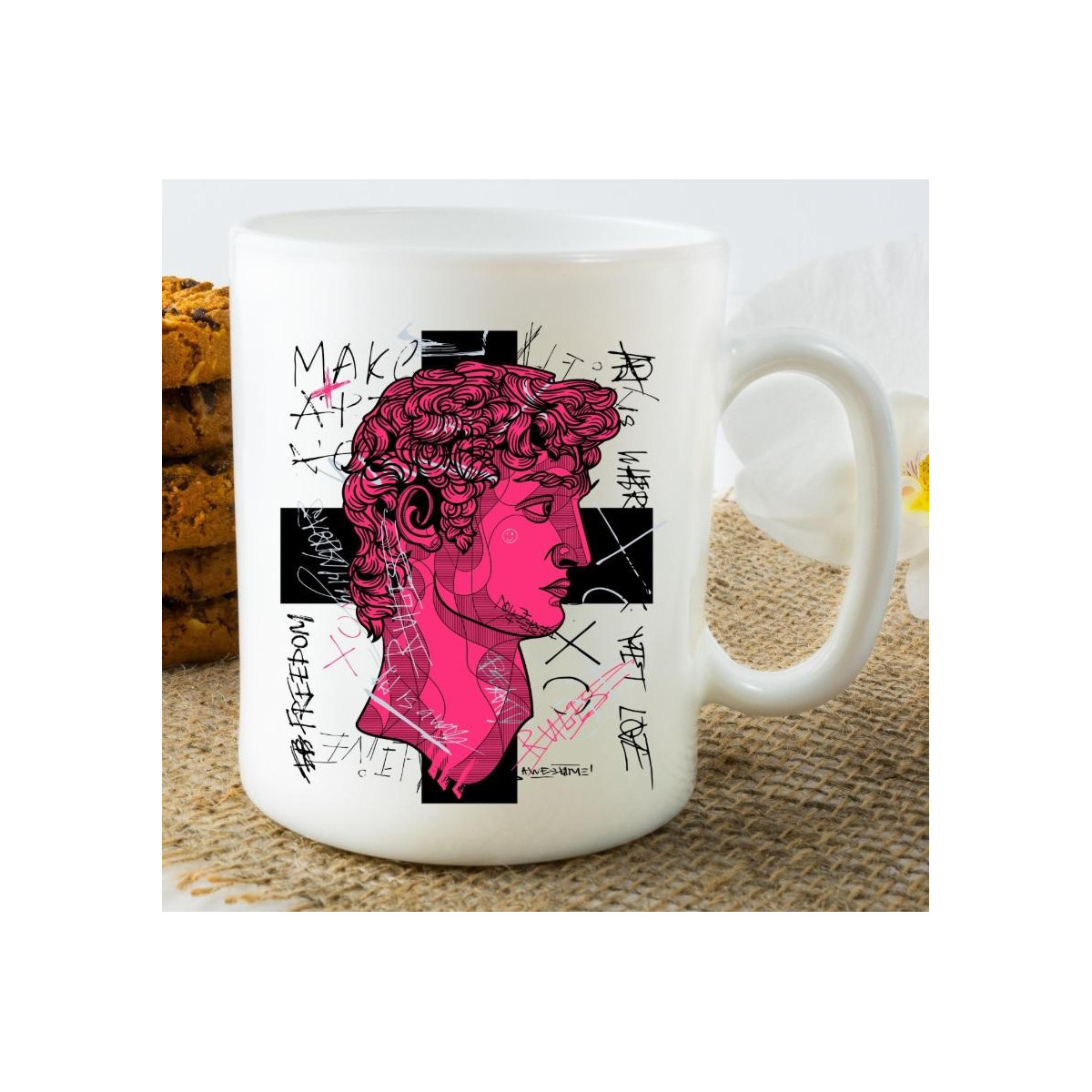 Kubek z nadrukiem najlepsza dziewczyna flowers