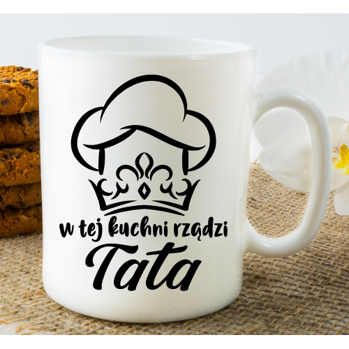 Kubek z nadrukiem W tej kuchni rządzi tata