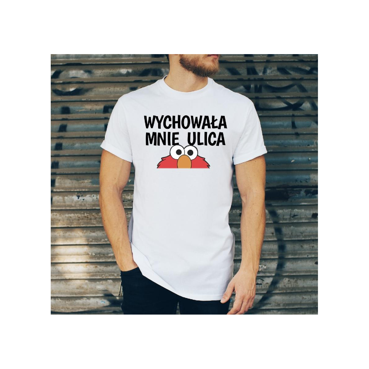 T-shirt oversize DTG wychowała mnie ulica