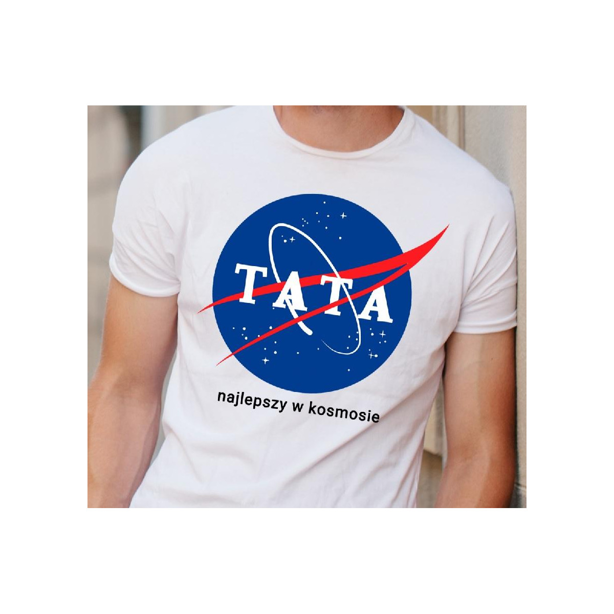 T-shirt oversize Najlepszy tata w galaktyce