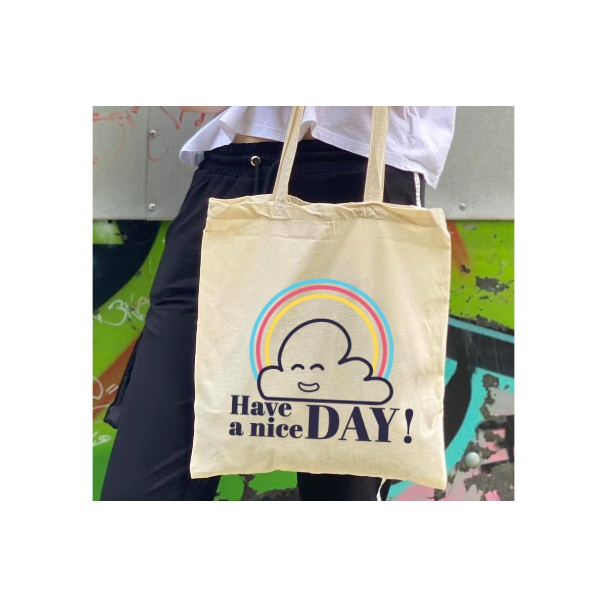 Torba bawełniana ecri Wychowała mnie ulica 3