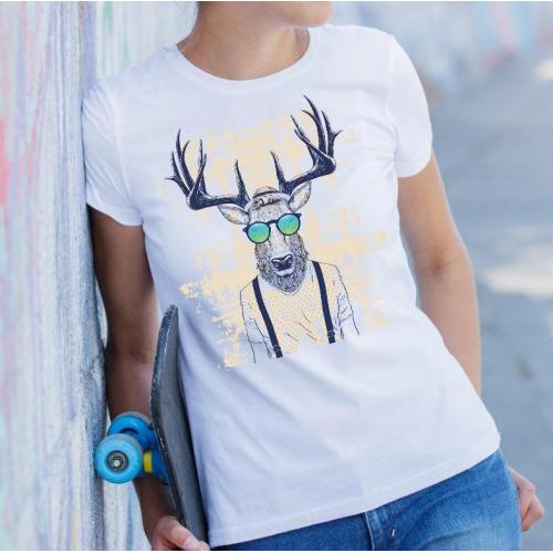 T-shirt lady slim DTG  Resist