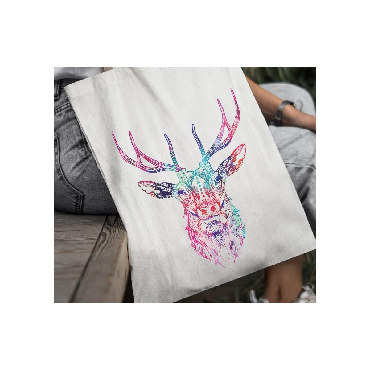 Torba bawełniana ecri MK deer 2