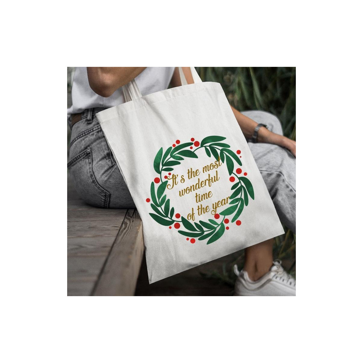 Torba bawełniana ecri MK deer 2