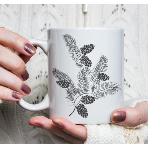 Kubek z nadrukiem Gałązka...