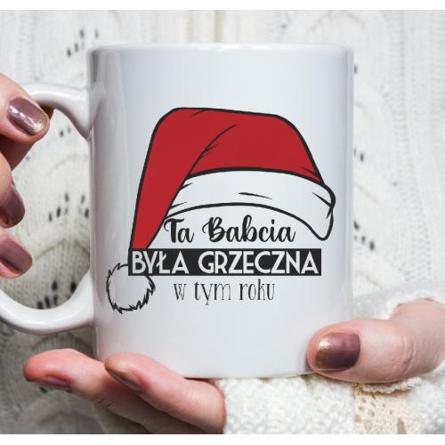 Kubek z nadrukiem Ta babcia...