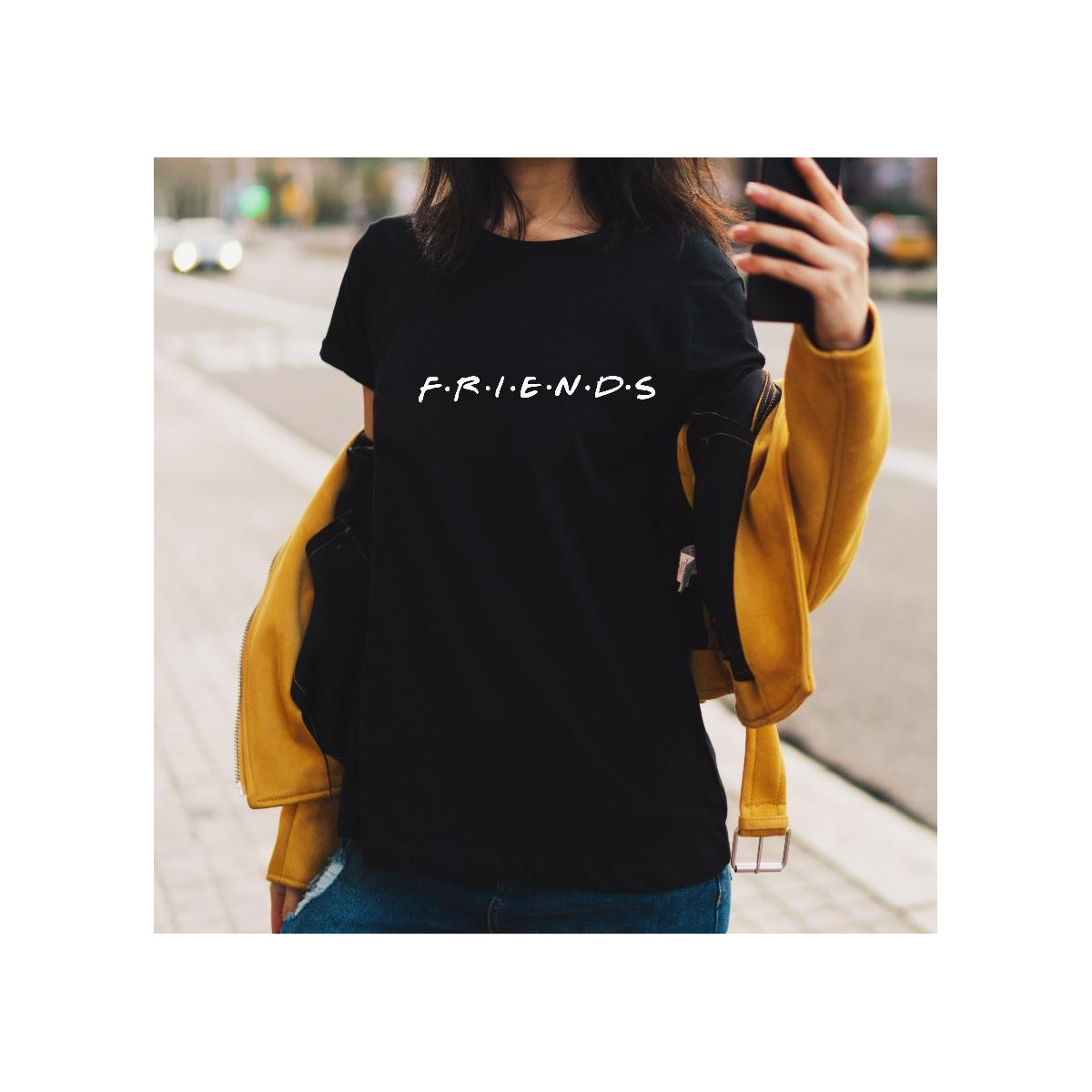 T-shirt lady CZARNA Nauczyciel z pasją