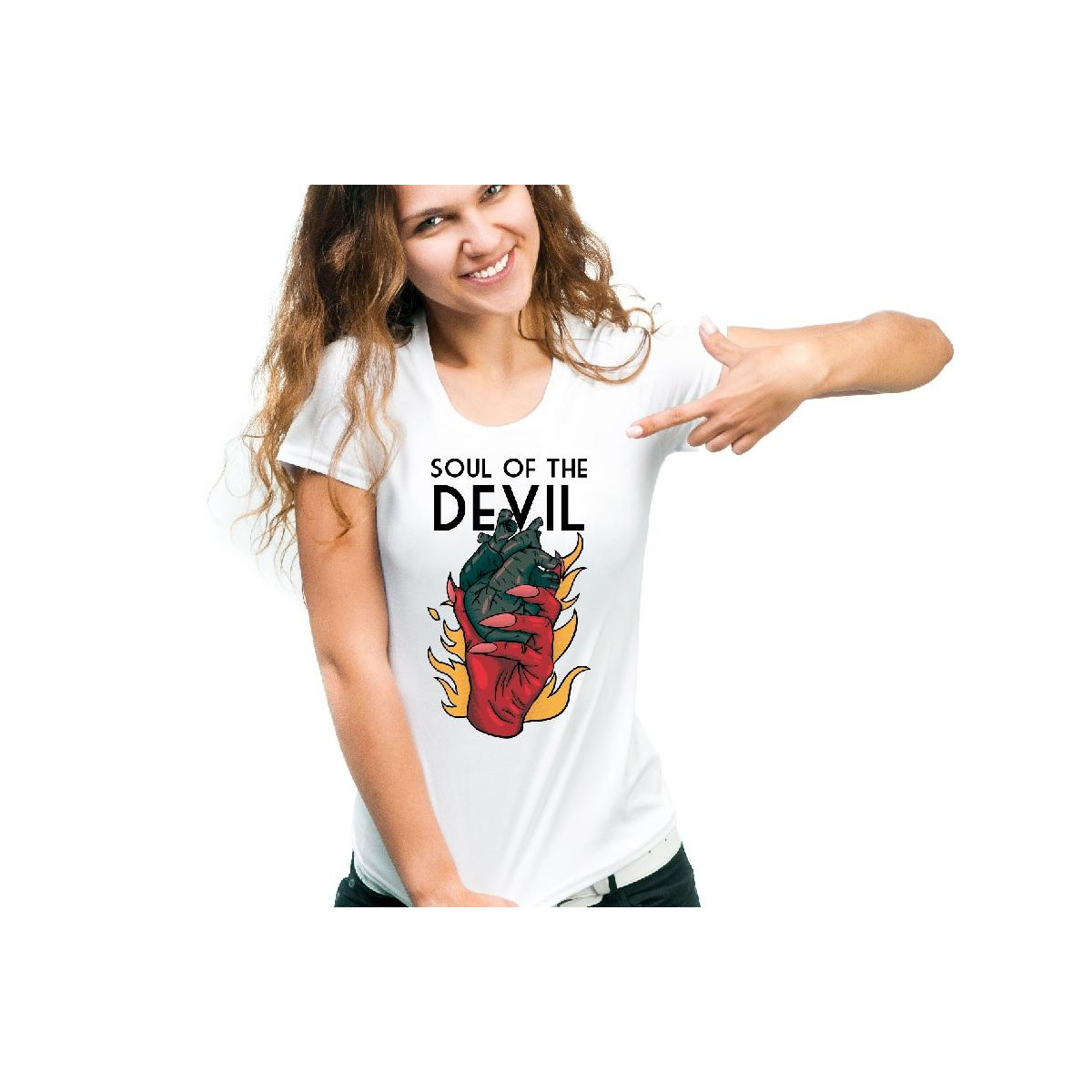 T-shirt lady slim DTG  bella ciao black