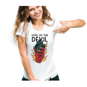 T-shirt lady slim DTG  bella ciao black