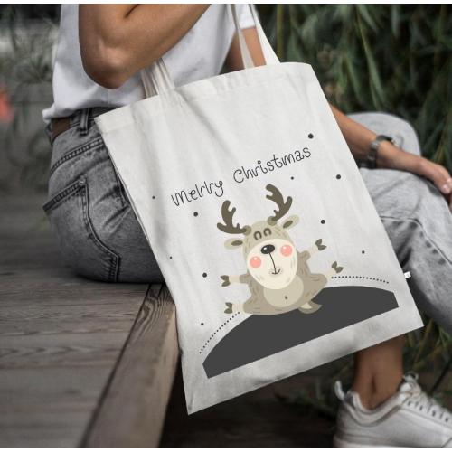 Torba bawełniana Tańczące renifery