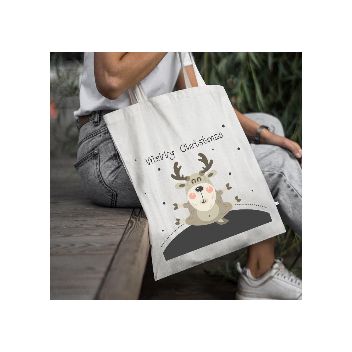 Torba bawełniana Tańczące renifery