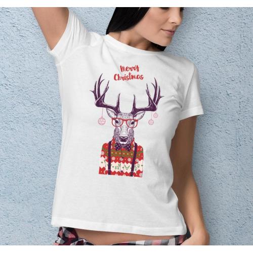 t-shirt Merry christmas deer