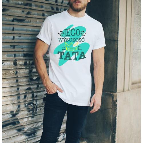 T-shirt oversize Najlepszy tata moro