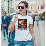 koszulka damska wesołych świąt kot