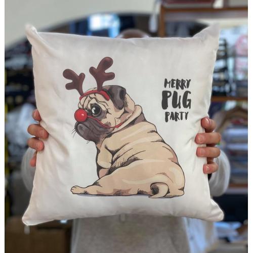 PODUSZKA druk Merry Pug Party