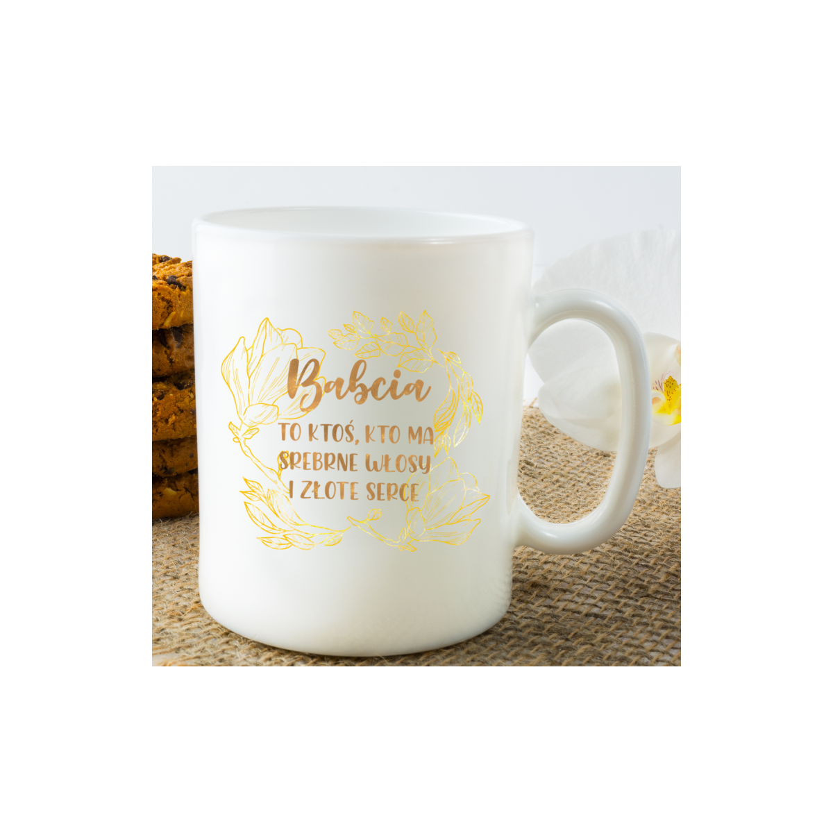 kubek babcia to ktoś kto ma srebrne włosy