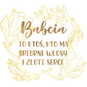 kubek dla babci srebrne włosy złote serce