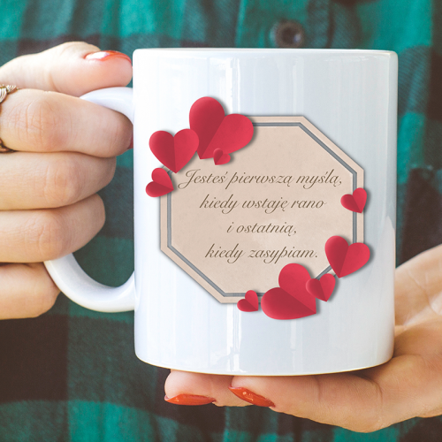 Kubek Jesteś pierwszą myślą