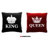 Poduszki King 01 & Queen 01 LION 2 szt black/red