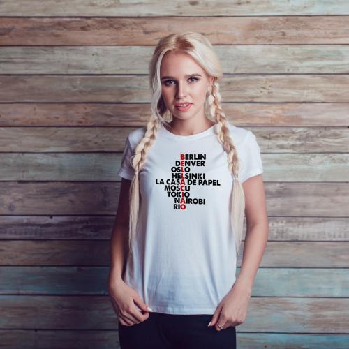 T-shirt lady slim DTG  van gogh