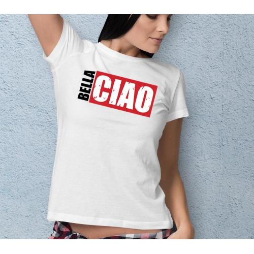 T-shirt lady slim DTG  bella ciao name