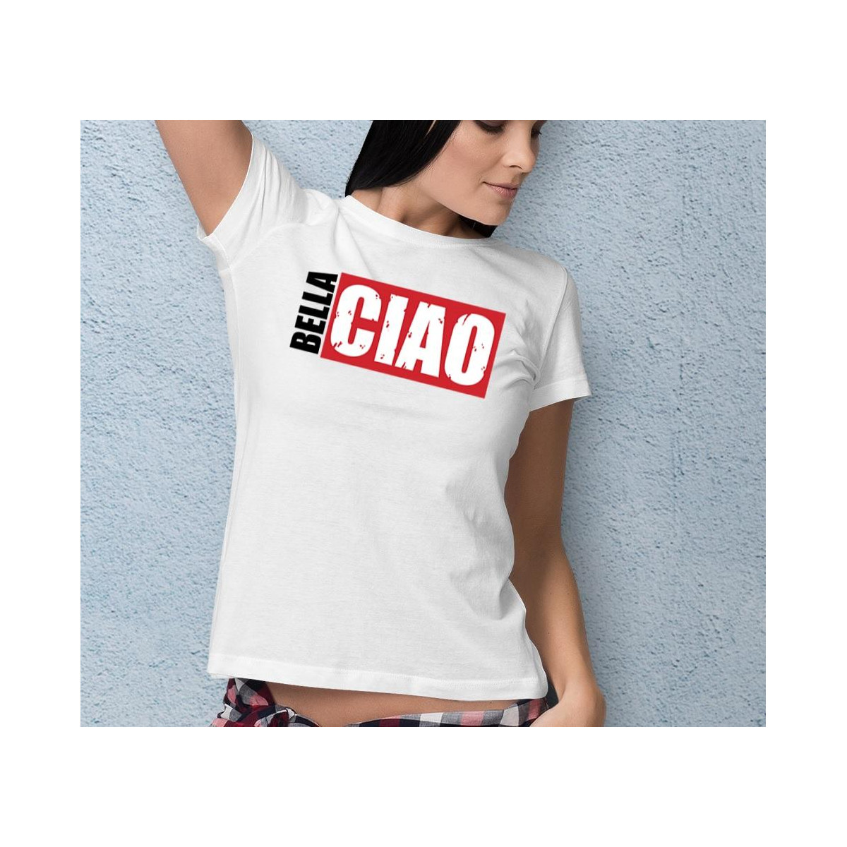 T-shirt lady slim DTG  bella ciao name