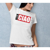 T-shirt lady slim DTG  bella ciao name