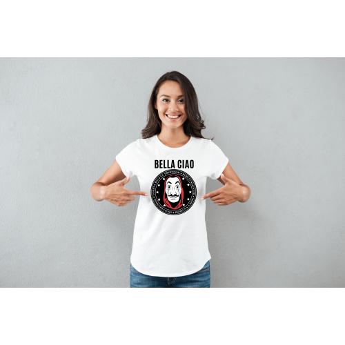 T-shirt lady slim DTG  bella ciao