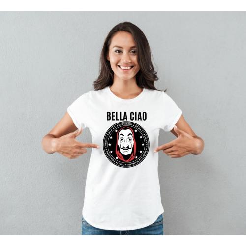 T-shirt lady slim DTG  bella ciao