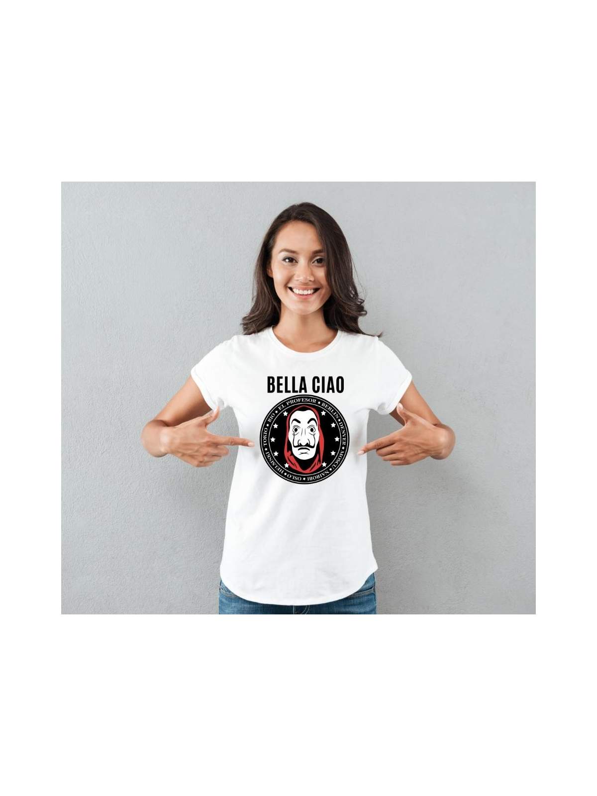 T-shirt lady slim DTG  bella ciao