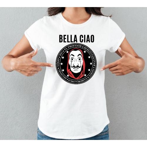 T-shirt lady slim DTG  bella ciao