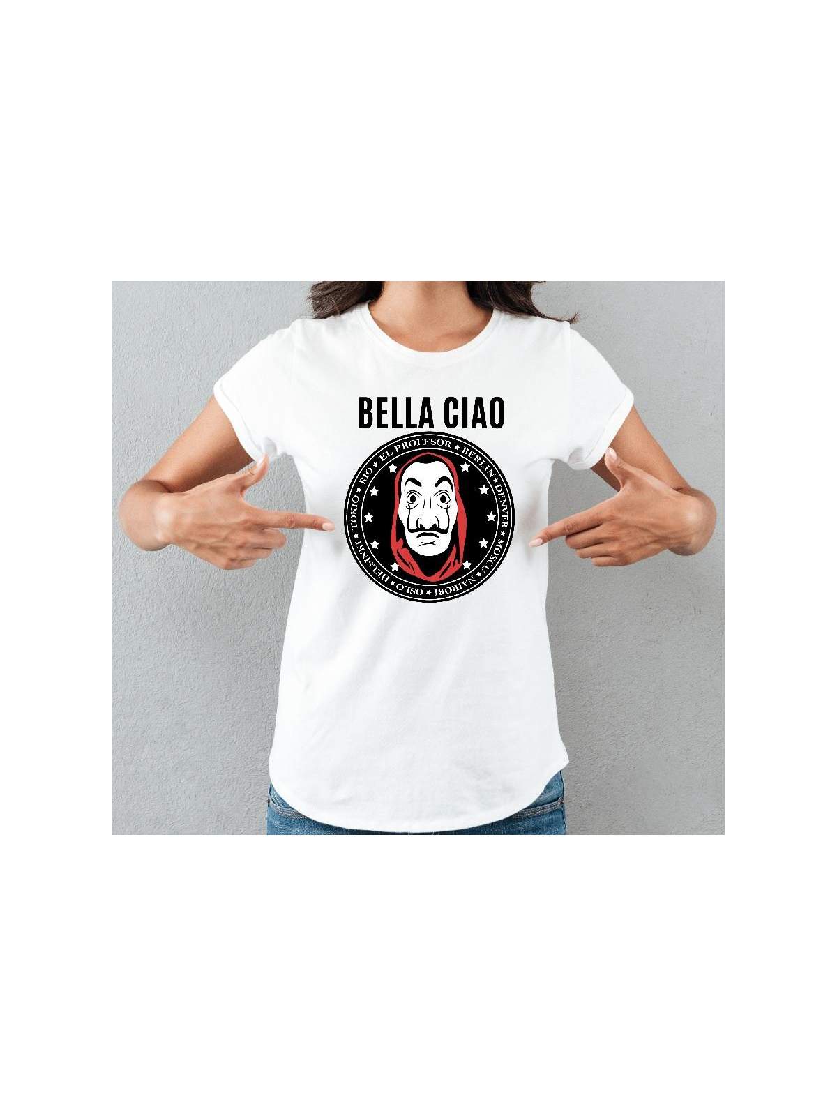 T-shirt lady slim DTG  bella ciao