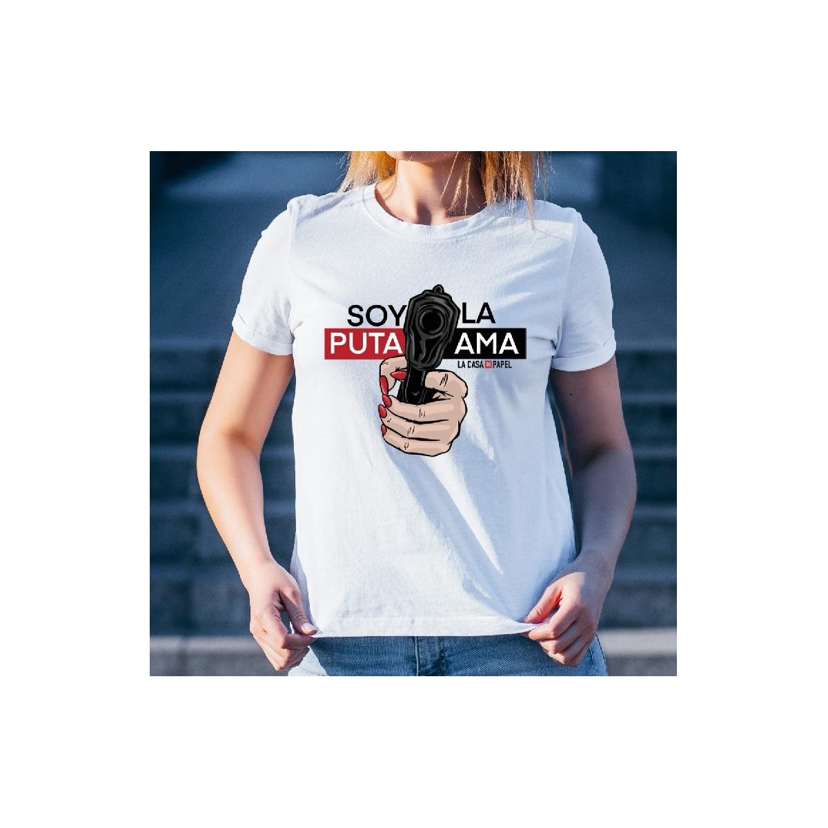 T-shirt lady slim DTG  Team Professor