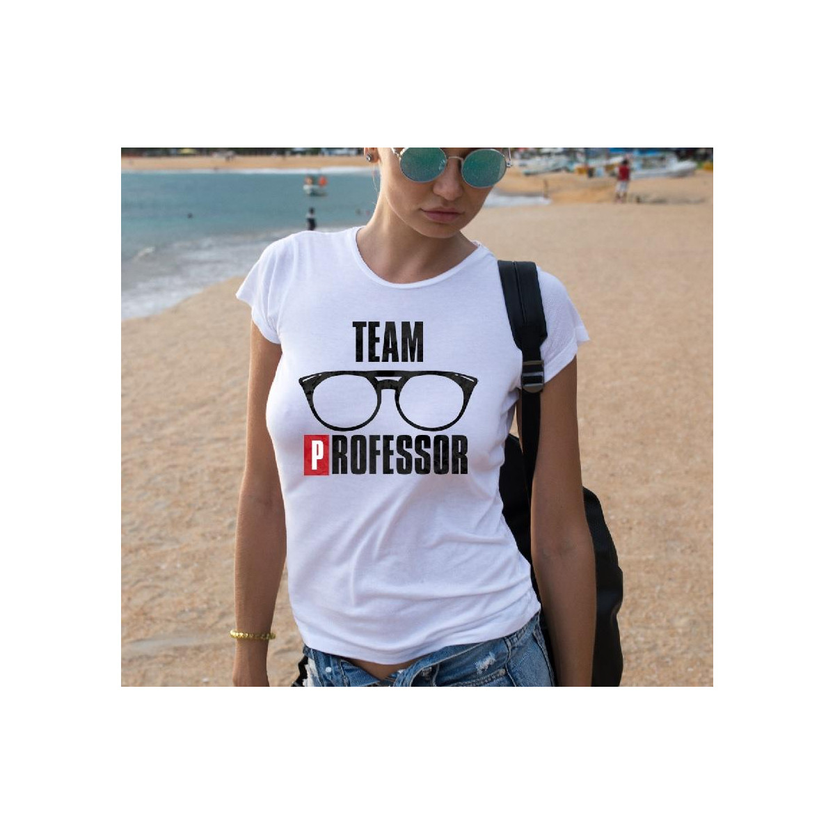 T-shirt lady slim DTG  bella ciao black