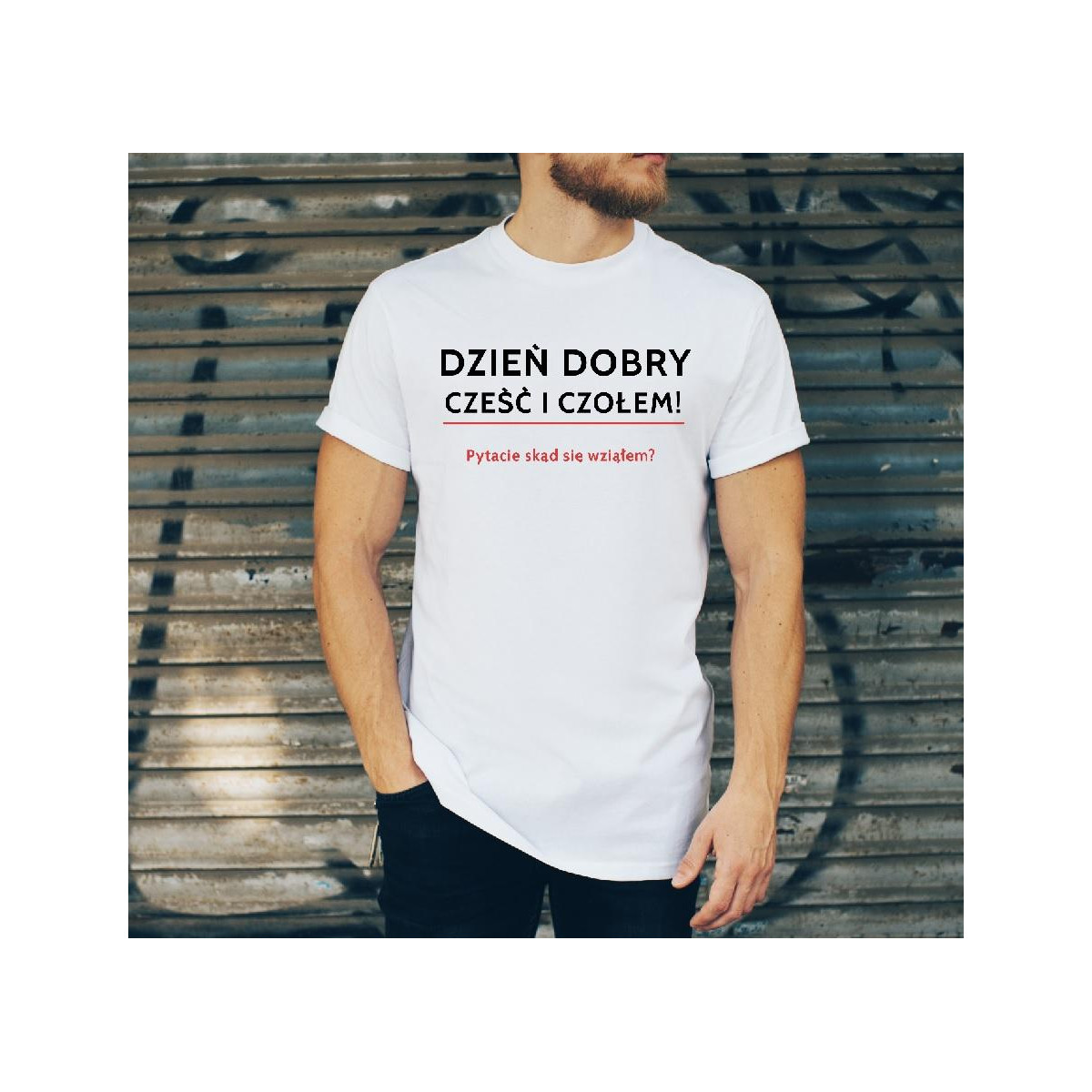 T-shirt oversize DTG Prl proszę państwa oto miś