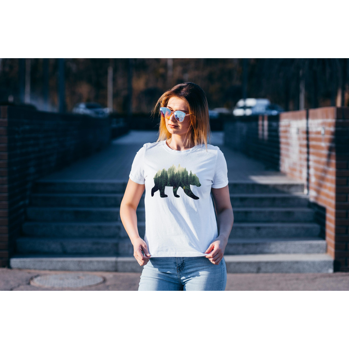 T-shirt lady slim DTG  Kocham góry
