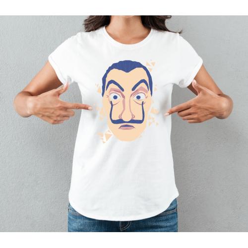 T-shirt lady slim DTG Maska...