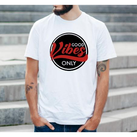 T-shirt oversize DTG Good Vibes Only black