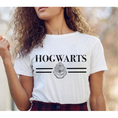 T-shirt lady slim DTG Hogwarts black