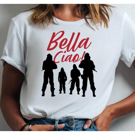 T-shirt lady slim DTG Team Bella ciao