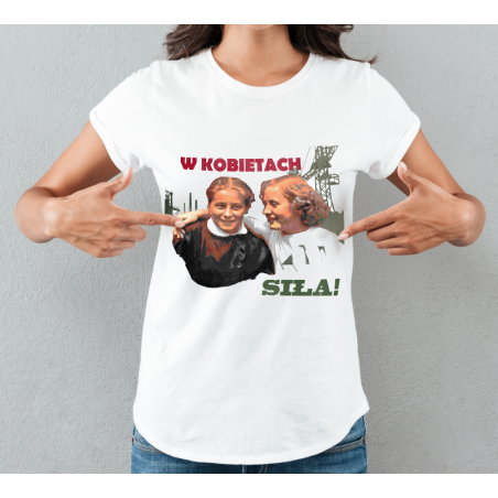 T-shirt lady slim W kobietach siła