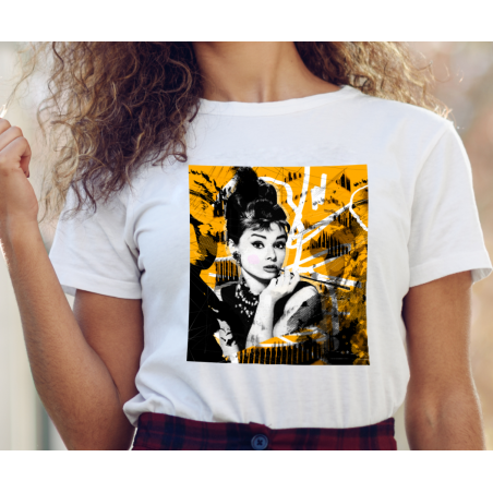 T-shirt lady slim Audrey Hepburn