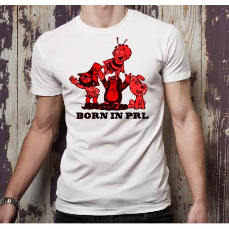 T-shirt oversize DTG Born in Prl red