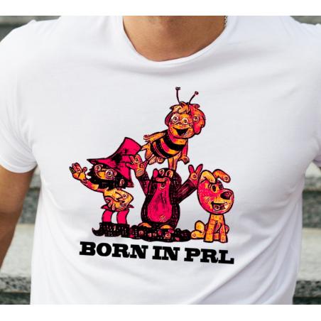 T-shirt oversize DTG Born in Prl Multi