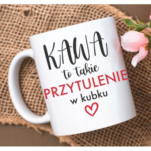 Kubek z nadrukiem Kawa to...