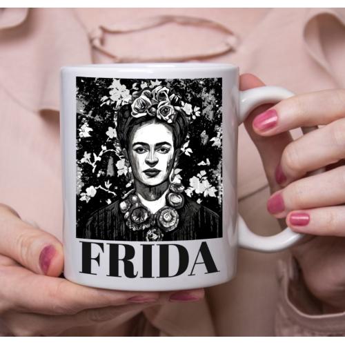 Kubek z nadrukiem Frida black