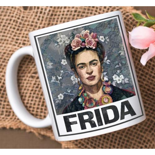 Kubek z nadrukiem Frida blue