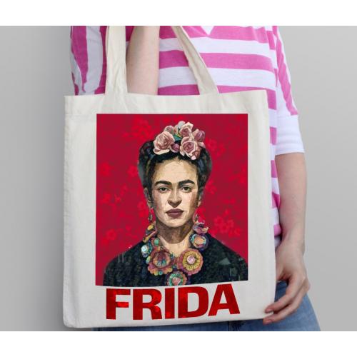 Torba bawełniana Frida red