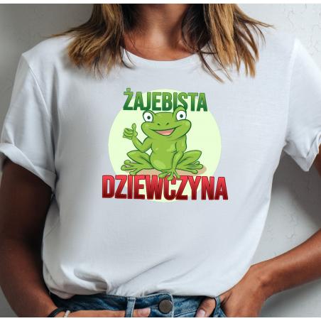 T-shirt lady slim DTG Żajebista Dziewczyna 2