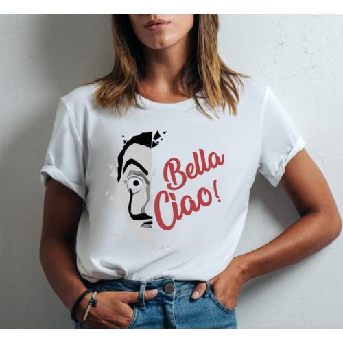 T-shirt lady slim DTG Maska...